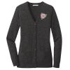 (KM) Ladies Marled Cardigan Sweater Thumbnail