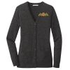 (KM) Ladies Marled Cardigan Sweater Thumbnail