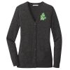 (KM) Ladies Marled Cardigan Sweater Thumbnail