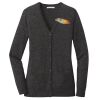 (KM) Ladies Marled Cardigan Sweater Thumbnail