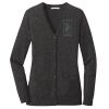 (KM) Ladies Marled Cardigan Sweater Thumbnail