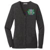 (KM) Ladies Marled Cardigan Sweater Thumbnail