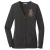 (KM) Ladies Marled Cardigan Sweater Thumbnail