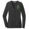 (KM) Ladies Marled Cardigan Sweater Thumbnail