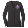 (KM) Ladies Marled Cardigan Sweater Thumbnail