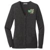 (KM) Ladies Marled Cardigan Sweater Thumbnail