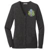(KM) Ladies Marled Cardigan Sweater Thumbnail