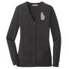 (KM) Ladies Marled Cardigan Sweater Thumbnail