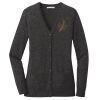 (KM) Ladies Marled Cardigan Sweater Thumbnail
