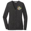 (KM) Ladies Marled Cardigan Sweater Thumbnail