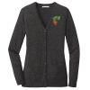 (KM) Ladies Marled Cardigan Sweater Thumbnail