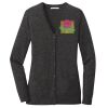 (KM) Ladies Marled Cardigan Sweater Thumbnail
