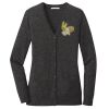 (KM) Ladies Marled Cardigan Sweater Thumbnail