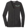 (KM) Ladies Marled Cardigan Sweater Thumbnail