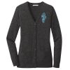 (KM) Ladies Marled Cardigan Sweater Thumbnail