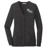 (KM) Ladies Marled Cardigan Sweater Thumbnail