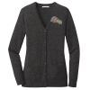 (KM) Ladies Marled Cardigan Sweater Thumbnail