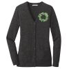 (KM) Ladies Marled Cardigan Sweater Thumbnail