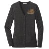 (KM) Ladies Marled Cardigan Sweater Thumbnail