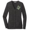 (KM) Ladies Marled Cardigan Sweater Thumbnail