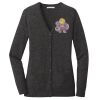 (KM) Ladies Marled Cardigan Sweater Thumbnail
