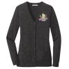 (KM) Ladies Marled Cardigan Sweater Thumbnail