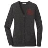 (KM) Ladies Marled Cardigan Sweater Thumbnail