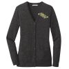 (KM) Ladies Marled Cardigan Sweater Thumbnail