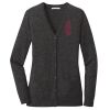 (KM) Ladies Marled Cardigan Sweater Thumbnail