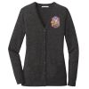 (KM) Ladies Marled Cardigan Sweater Thumbnail
