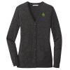 (KM) Ladies Marled Cardigan Sweater Thumbnail