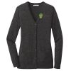 (KM) Ladies Marled Cardigan Sweater Thumbnail