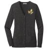 (KM) Ladies Marled Cardigan Sweater Thumbnail