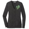(KM) Ladies Marled Cardigan Sweater Thumbnail