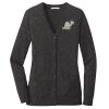 (KM) Ladies Marled Cardigan Sweater Thumbnail