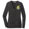 (KM) Ladies Marled Cardigan Sweater Thumbnail