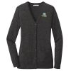 (KM) Ladies Marled Cardigan Sweater Thumbnail