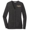 (KM) Ladies Marled Cardigan Sweater Thumbnail