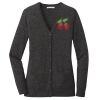 (KM) Ladies Marled Cardigan Sweater Thumbnail