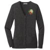 (KM) Ladies Marled Cardigan Sweater Thumbnail