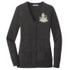 (KM) Ladies Marled Cardigan Sweater Thumbnail
