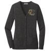 (KM) Ladies Marled Cardigan Sweater Thumbnail