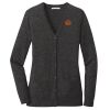 (KM) Ladies Marled Cardigan Sweater Thumbnail