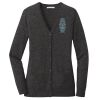 (KM) Ladies Marled Cardigan Sweater Thumbnail