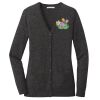 (KM) Ladies Marled Cardigan Sweater Thumbnail