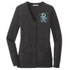 (KM) Ladies Marled Cardigan Sweater Thumbnail