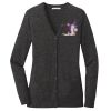 (KM) Ladies Marled Cardigan Sweater Thumbnail