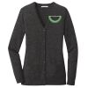 (KM) Ladies Marled Cardigan Sweater Thumbnail