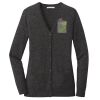(KM) Ladies Marled Cardigan Sweater Thumbnail