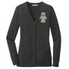 (KM) Ladies Marled Cardigan Sweater Thumbnail